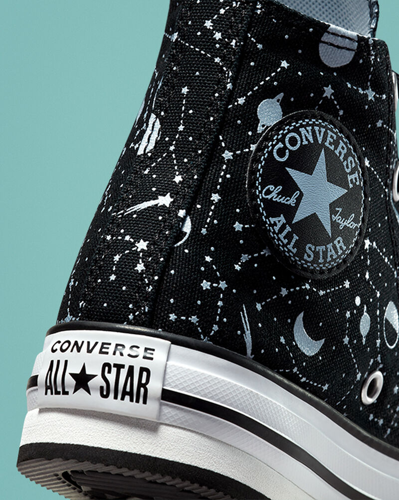 Dětské Boty Na Platformy Converse ​Chuck Taylor All Star EVA Lift Constellations Big Kids Černé Blankyt Bílé | 8901-DPAST