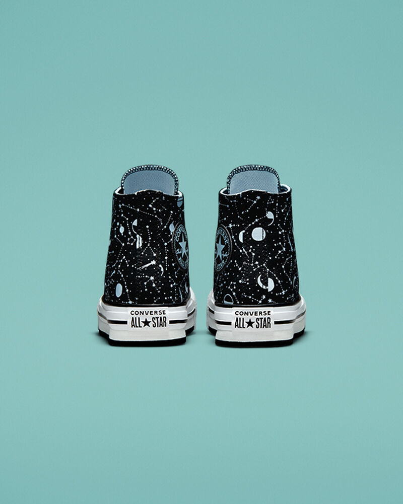 Dětské Boty Na Platformy Converse ​Chuck Taylor All Star EVA Lift Constellations Big Kids Černé Blankyt Bílé | 8901-DPAST