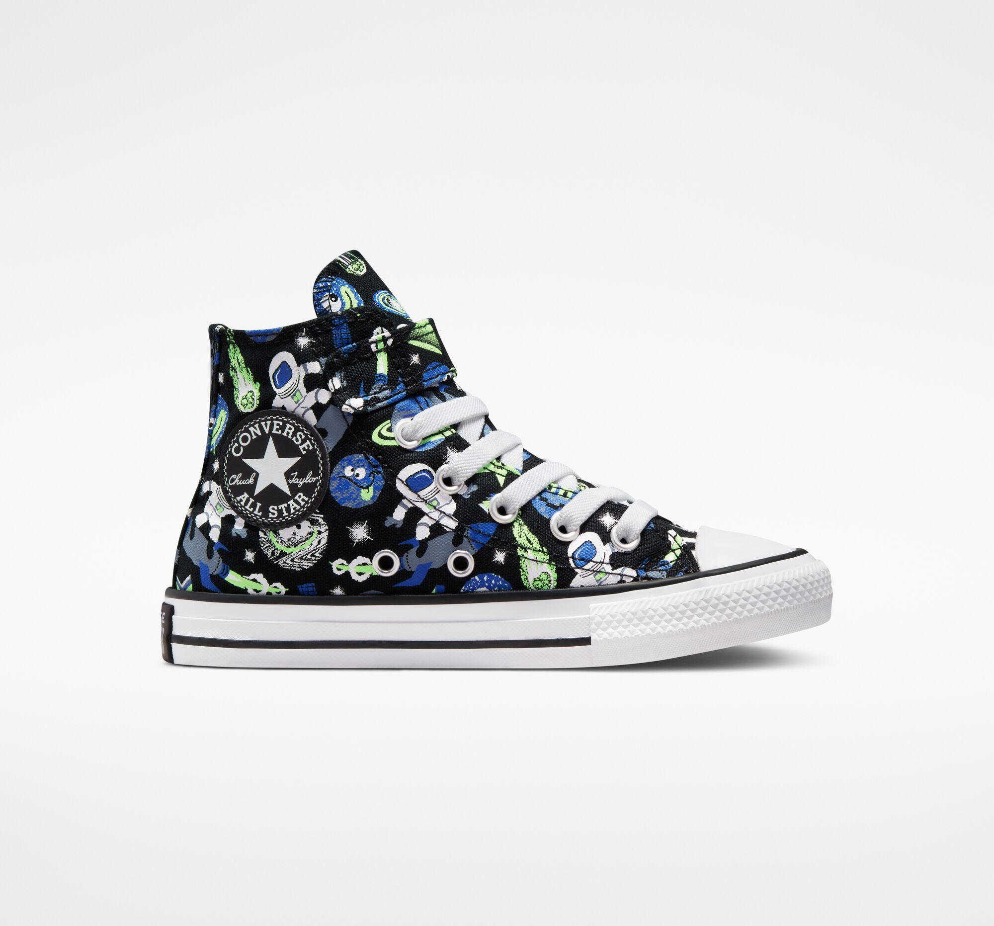 Dětské Vysoké Converse Chuck Taylor All Star Easy-On Space Cruiser Černé Blankyt Zelene | 4105-BNGJP