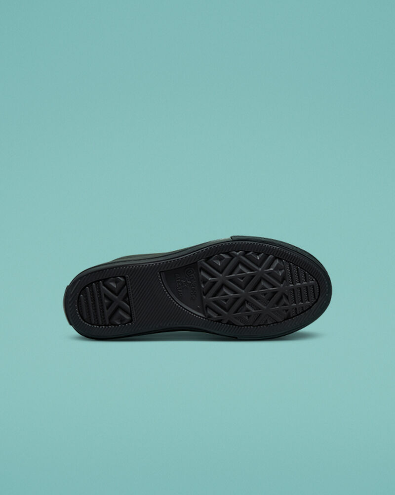Dětské Vysoké Converse ​Chuck Taylor All Star Læder Little Kids Černé Černé Černé | 0256-EKLCM