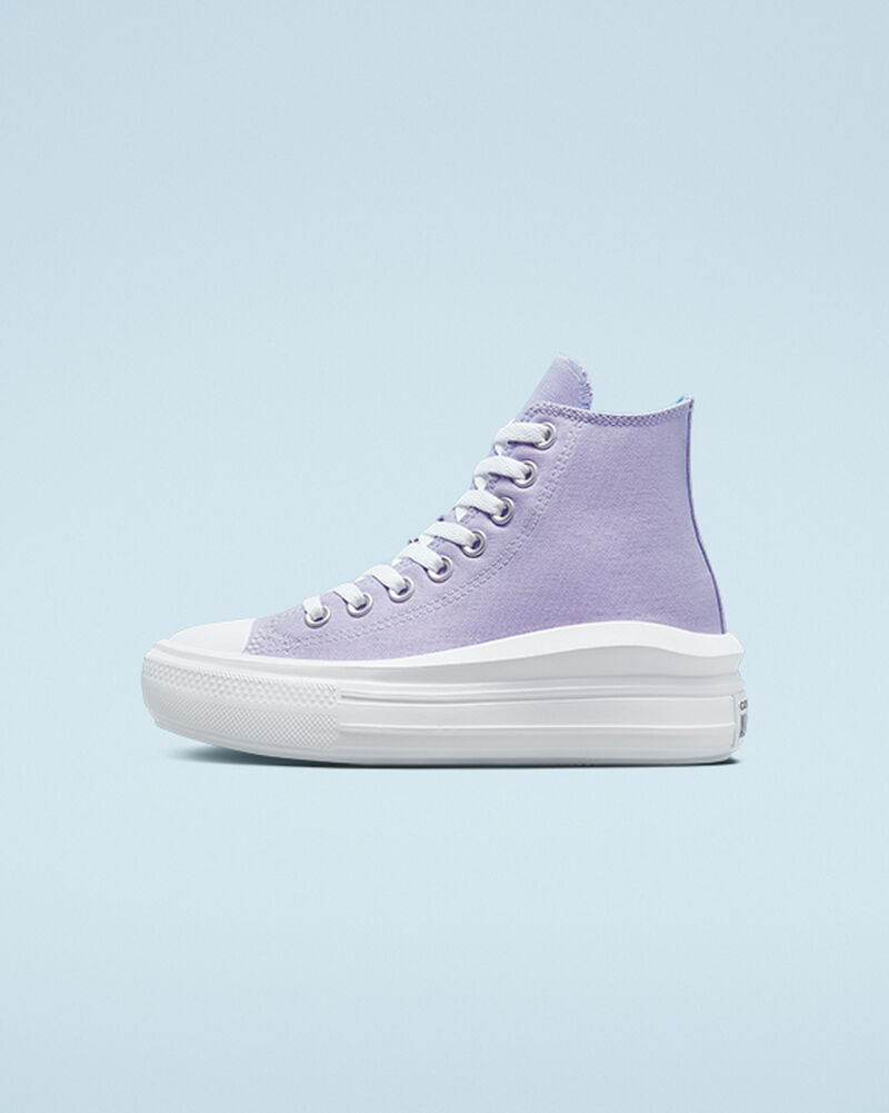 Dětské Vysoké Converse ​Chuck Taylor All Star Move Gel Patch Big Kids Fialové Královská Modrá | 0324-PRMAJ