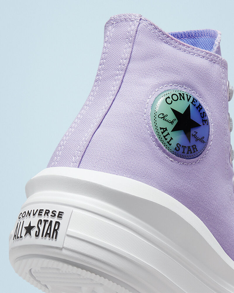 Dětské Vysoké Converse ​Chuck Taylor All Star Move Gel Patch Big Kids Fialové Královská Modrá | 0324-PRMAJ