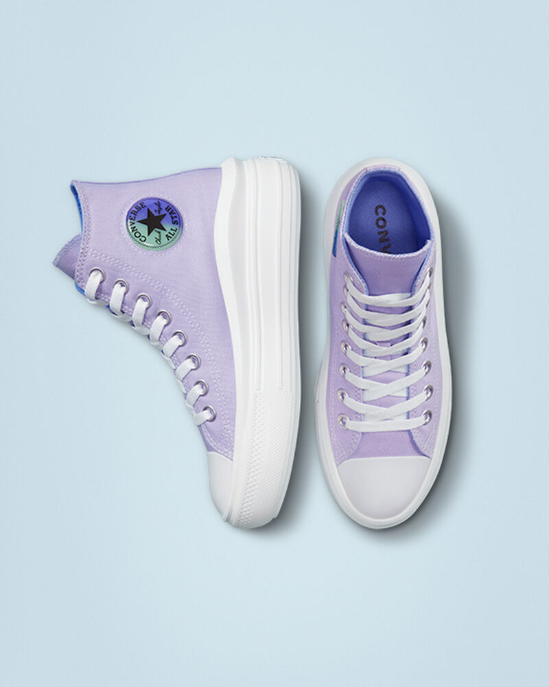 Dětské Vysoké Converse ​Chuck Taylor All Star Move Gel Patch Big Kids Fialové Královská Modrá | 0324-PRMAJ
