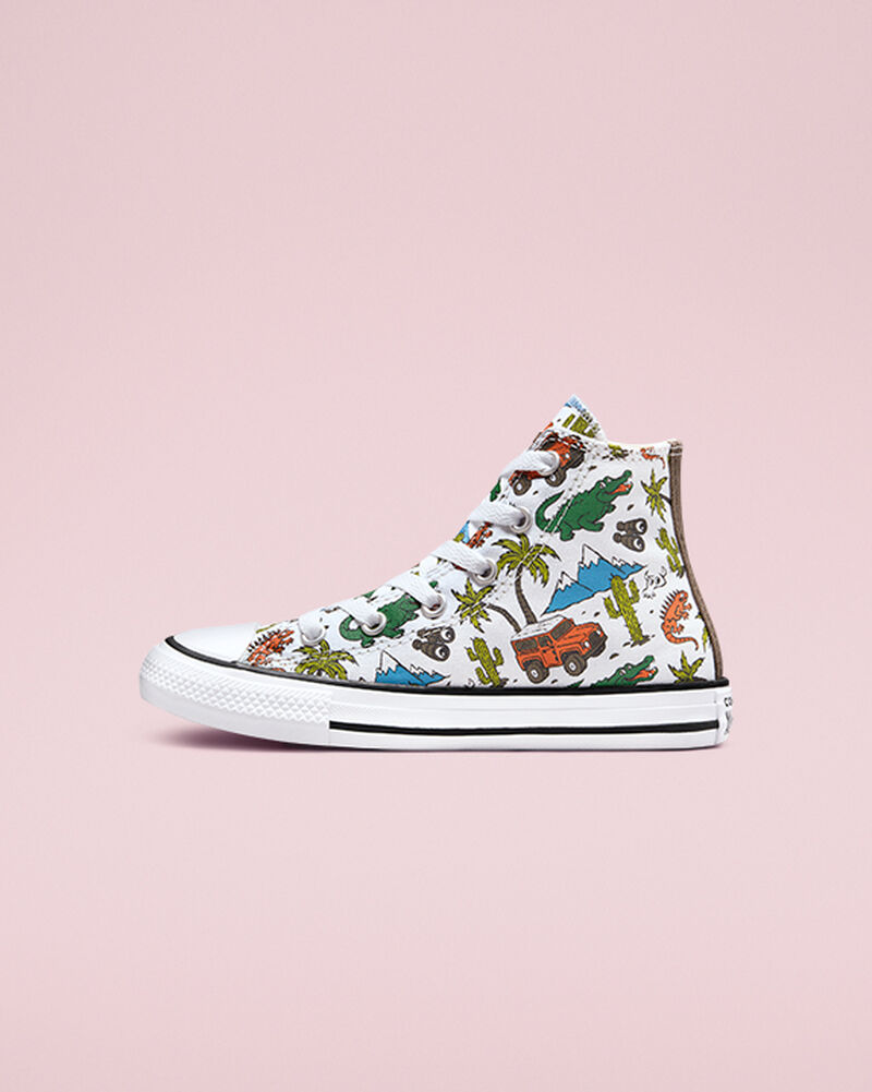 Dětské Vysoké Converse ​Chuck Taylor All Star Desert Explorer Little Kids Bílé Zelene | 1675-ATRLX