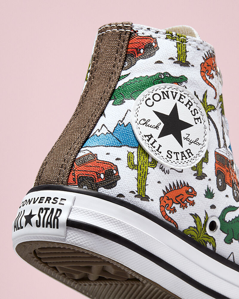 Dětské Vysoké Converse ​Chuck Taylor All Star Desert Explorer Little Kids Bílé Zelene | 1675-ATRLX