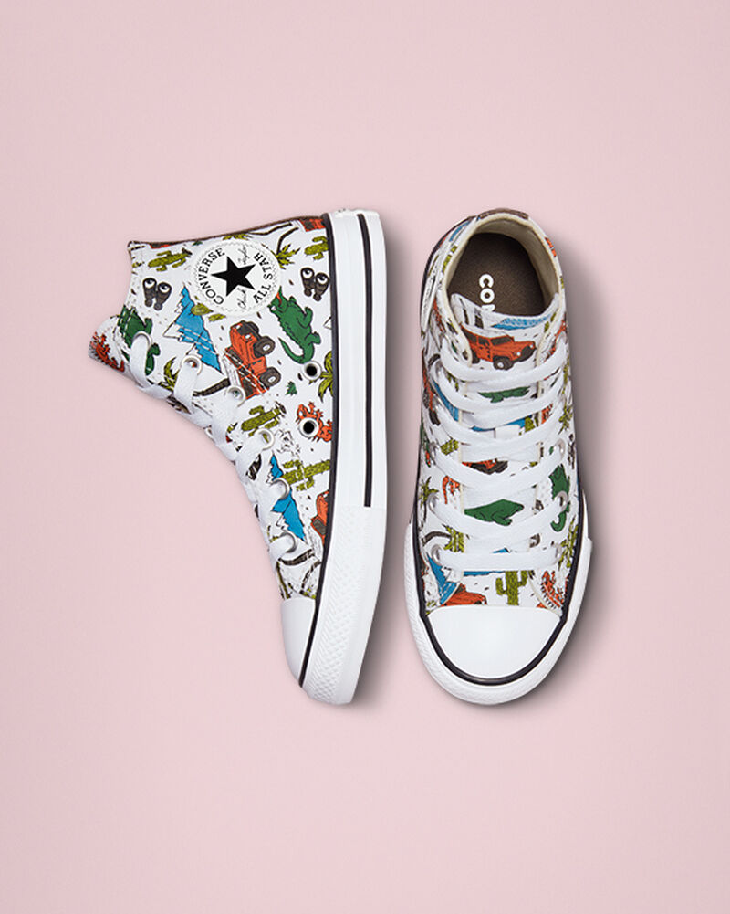 Dětské Vysoké Converse ​Chuck Taylor All Star Desert Explorer Little Kids Bílé Zelene | 1675-ATRLX