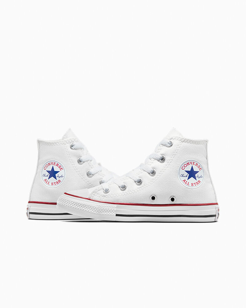 Dětské Vysoké Converse ​Chuck Taylor All Star Classic Little Kids Bílé | 2705-EMUKJ