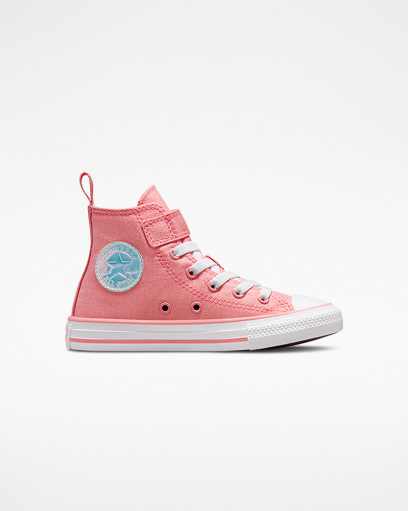 Dětské Vysoké Converse ​Chuck Taylor All Star Easy-On Iridescent Little Kids Bílé Bílé | 2813-OQLTY