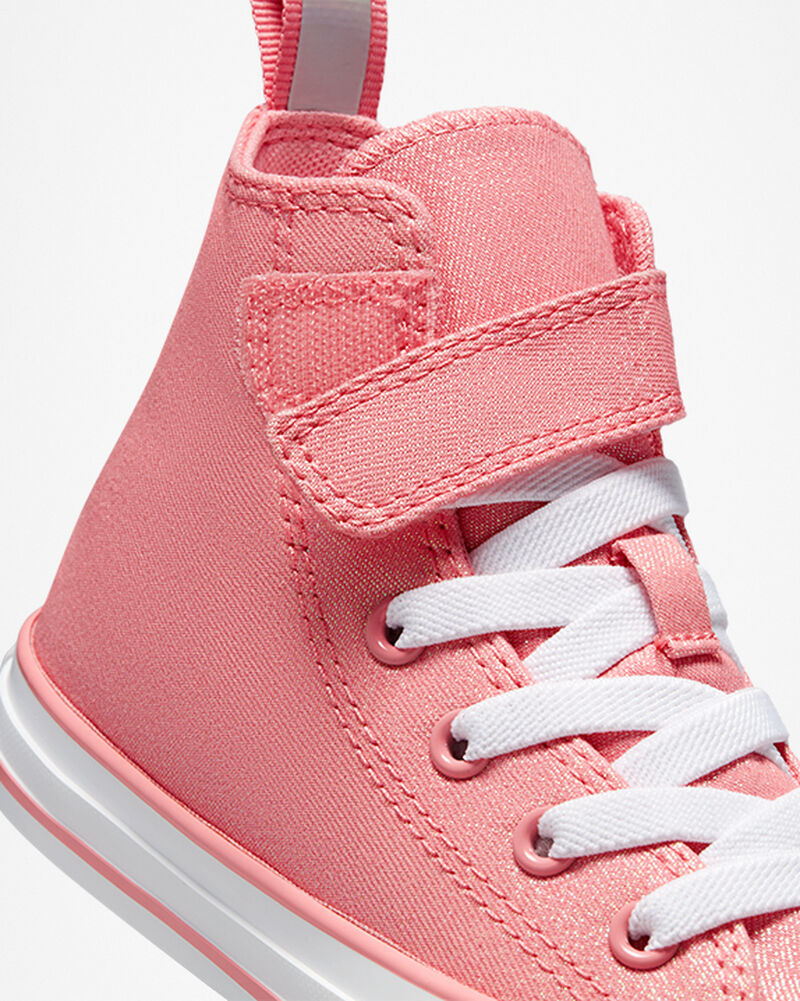 Dětské Vysoké Converse ​Chuck Taylor All Star Easy-On Iridescent Little Kids Bílé Bílé | 2813-OQLTY