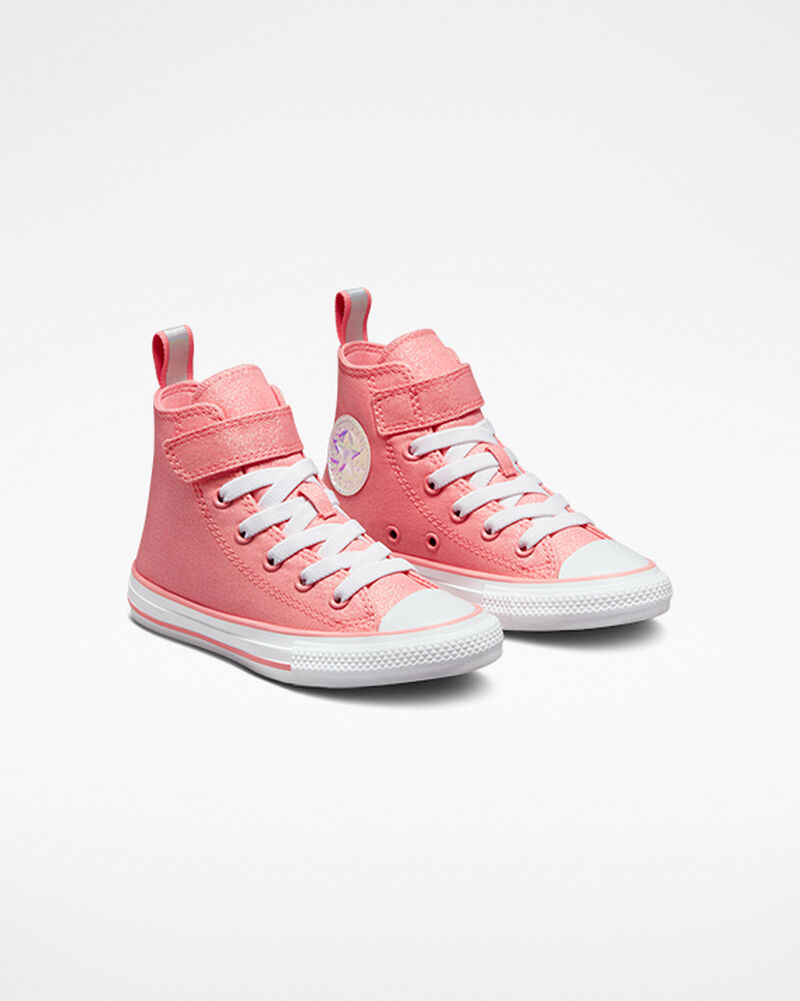 Dětské Vysoké Converse ​Chuck Taylor All Star Easy-On Iridescent Little Kids Bílé Bílé | 2813-OQLTY