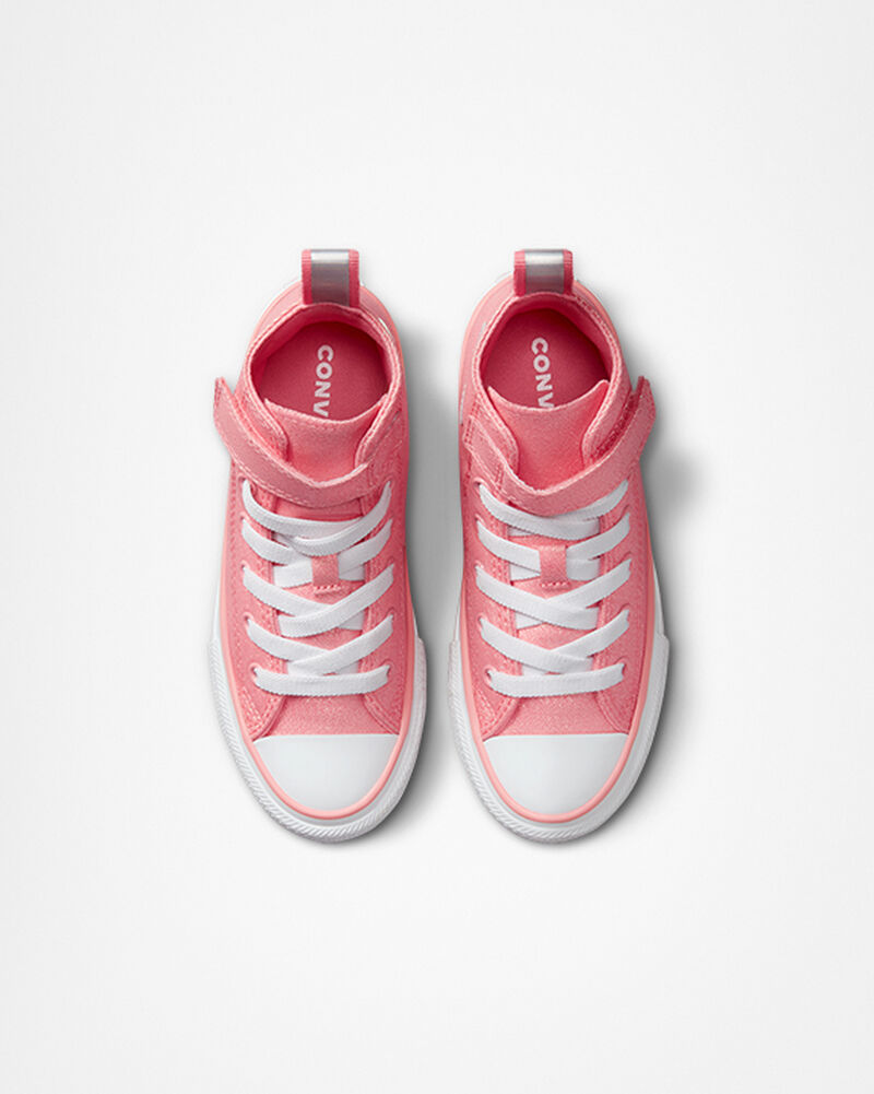 Dětské Vysoké Converse ​Chuck Taylor All Star Easy-On Iridescent Little Kids Bílé Bílé | 2813-OQLTY
