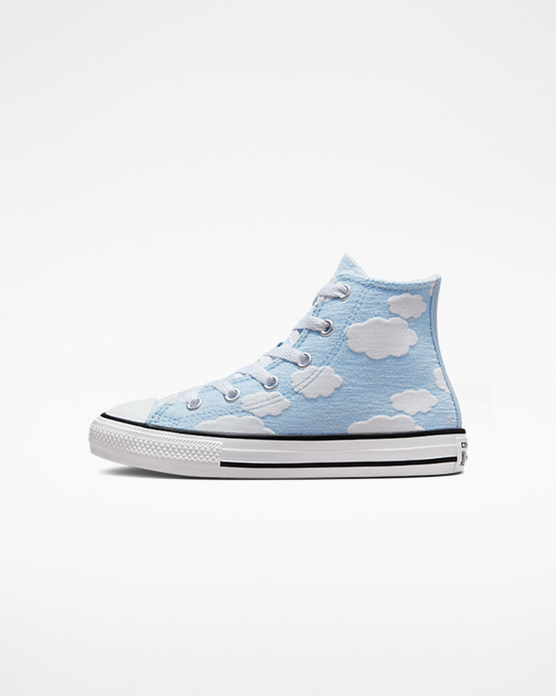 Dětské Vysoké Converse ​Chuck Taylor All Star Clouds Big Kids Blankyt Bílé Černé | 5296-AZPHK