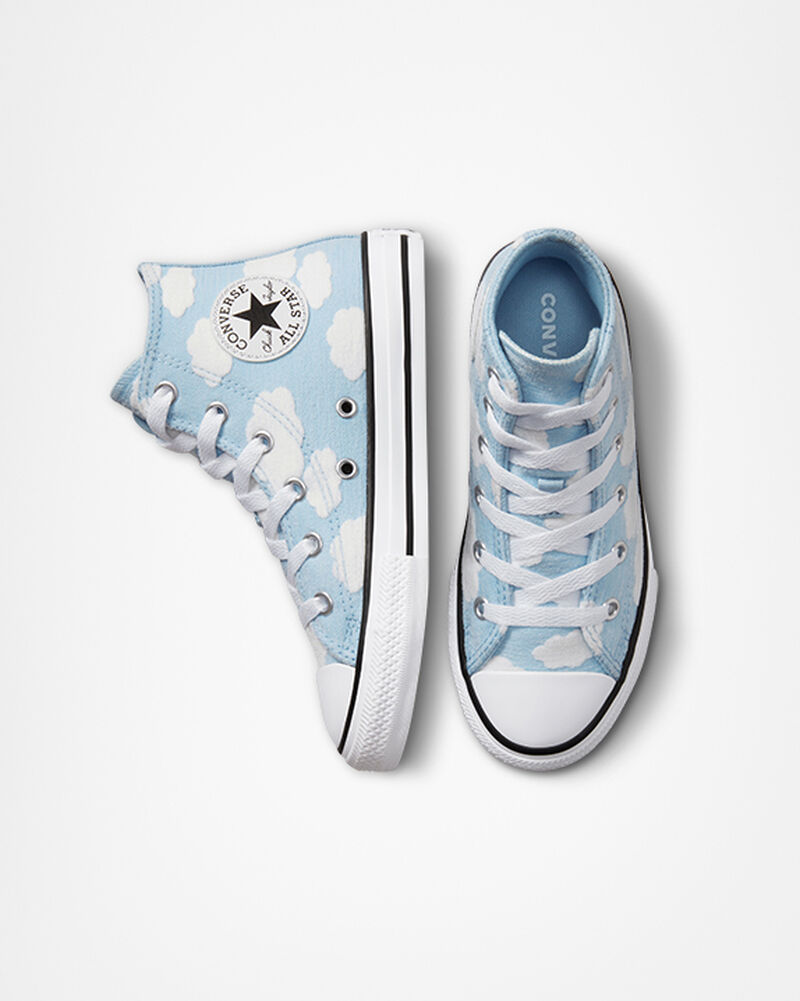 Dětské Vysoké Converse ​Chuck Taylor All Star Clouds Big Kids Blankyt Bílé Černé | 5296-AZPHK