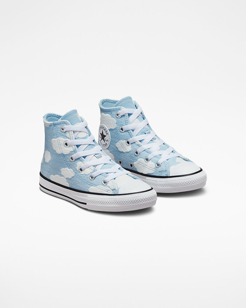 Dětské Vysoké Converse ​Chuck Taylor All Star Clouds Big Kids Blankyt Bílé Černé | 5296-AZPHK