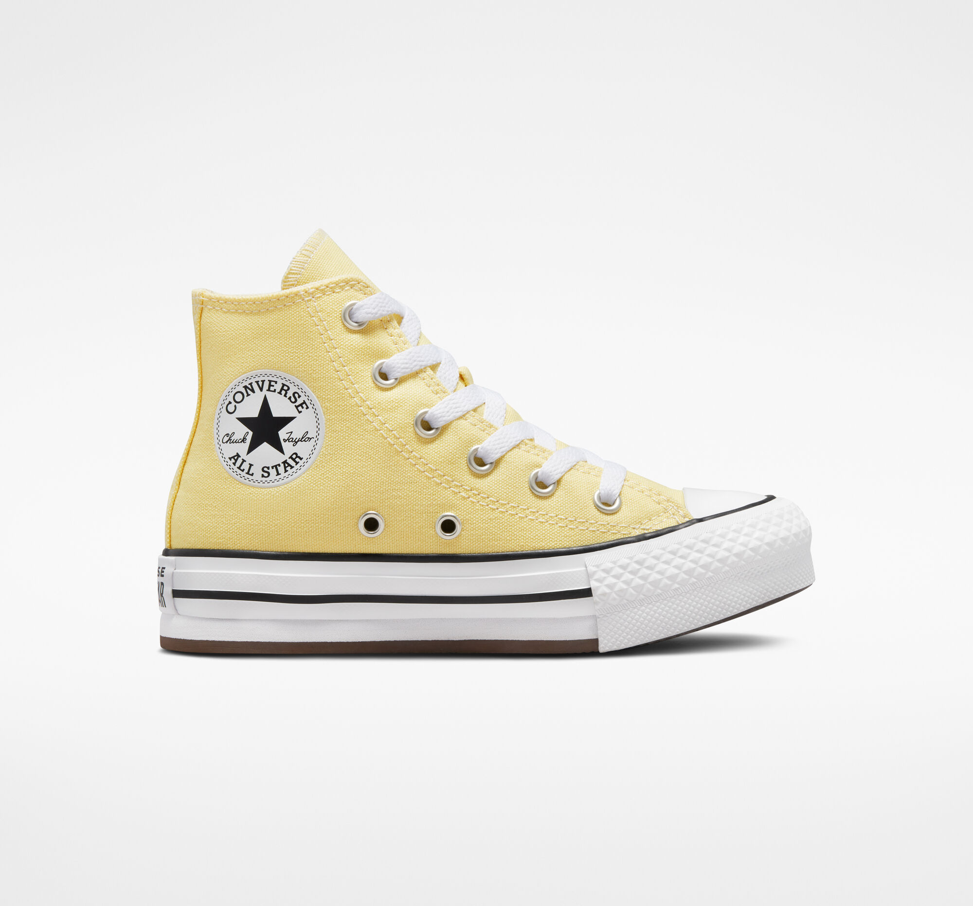 Dětské Vysoké Converse ​Chuck Taylor All Star Lift Little Kids Bílé Černé | 5702-FJGAK