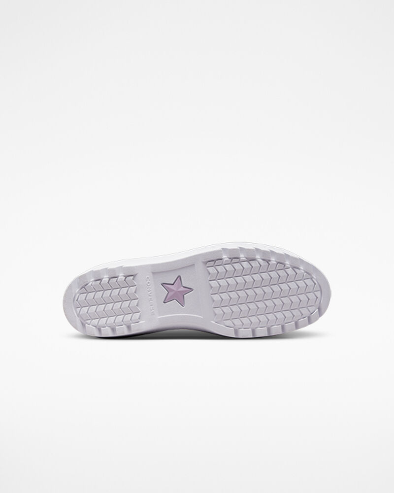 Dětské Vysoké Converse ​Chuck Taylor All Star Lugged Lift Glitter Big Kids Fialové Bílé Černé | 5927-YANVQ