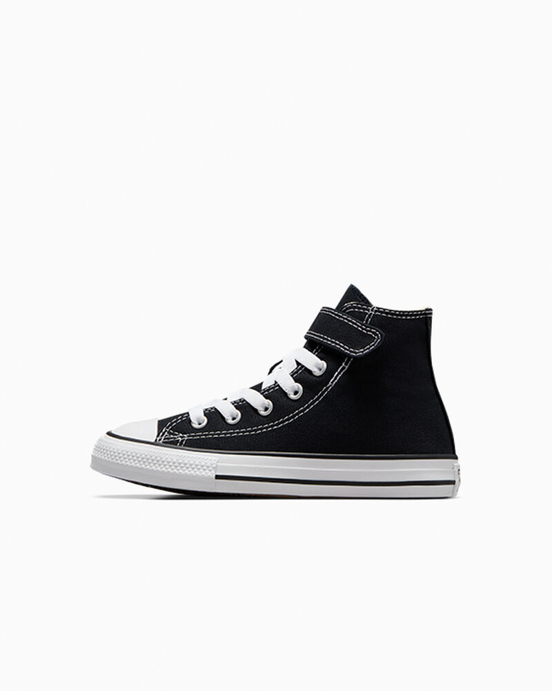Dětské Vysoké Converse ​Chuck Taylor All Star Easy-On Little Kids Černé Béžový Bílé | 5948-ZYTMC