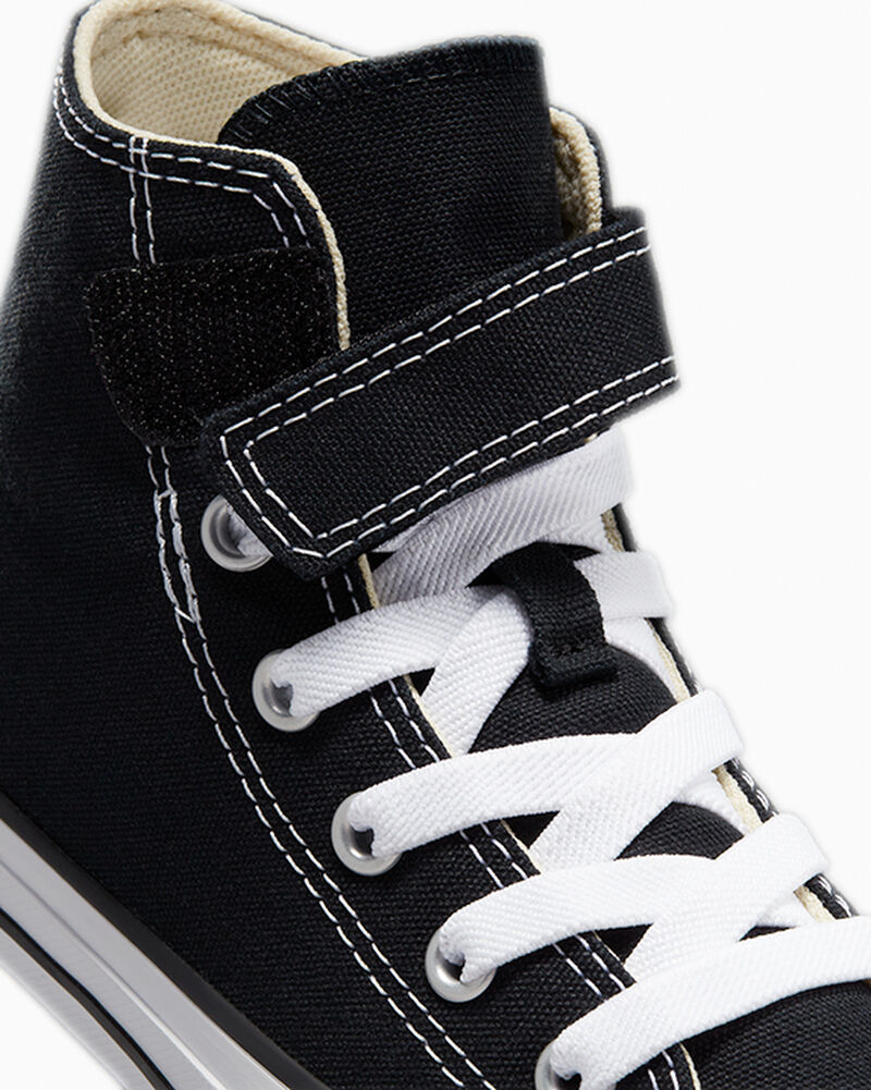 Dětské Vysoké Converse ​Chuck Taylor All Star Easy-On Little Kids Černé Béžový Bílé | 5948-ZYTMC
