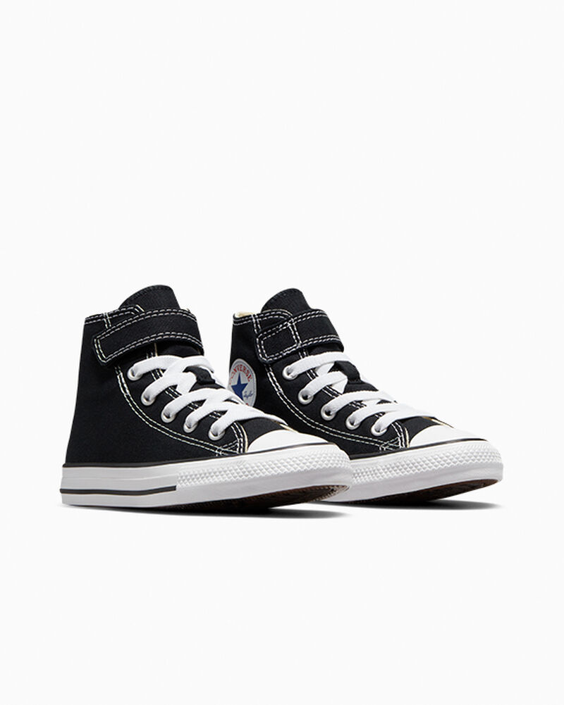 Dětské Vysoké Converse ​Chuck Taylor All Star Easy-On Little Kids Černé Béžový Bílé | 5948-ZYTMC