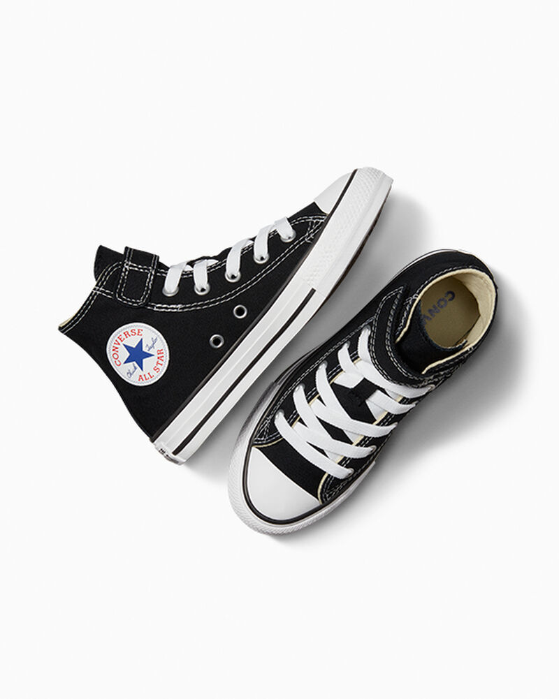 Dětské Vysoké Converse ​Chuck Taylor All Star Easy-On Little Kids Černé Béžový Bílé | 5948-ZYTMC