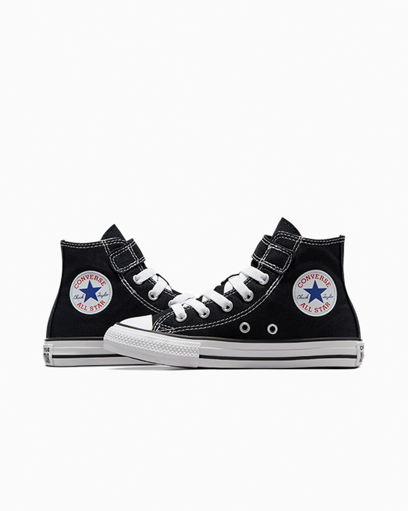 Dětské Vysoké Converse ​Chuck Taylor All Star Easy-On Little Kids Černé Béžový Bílé | 5948-ZYTMC