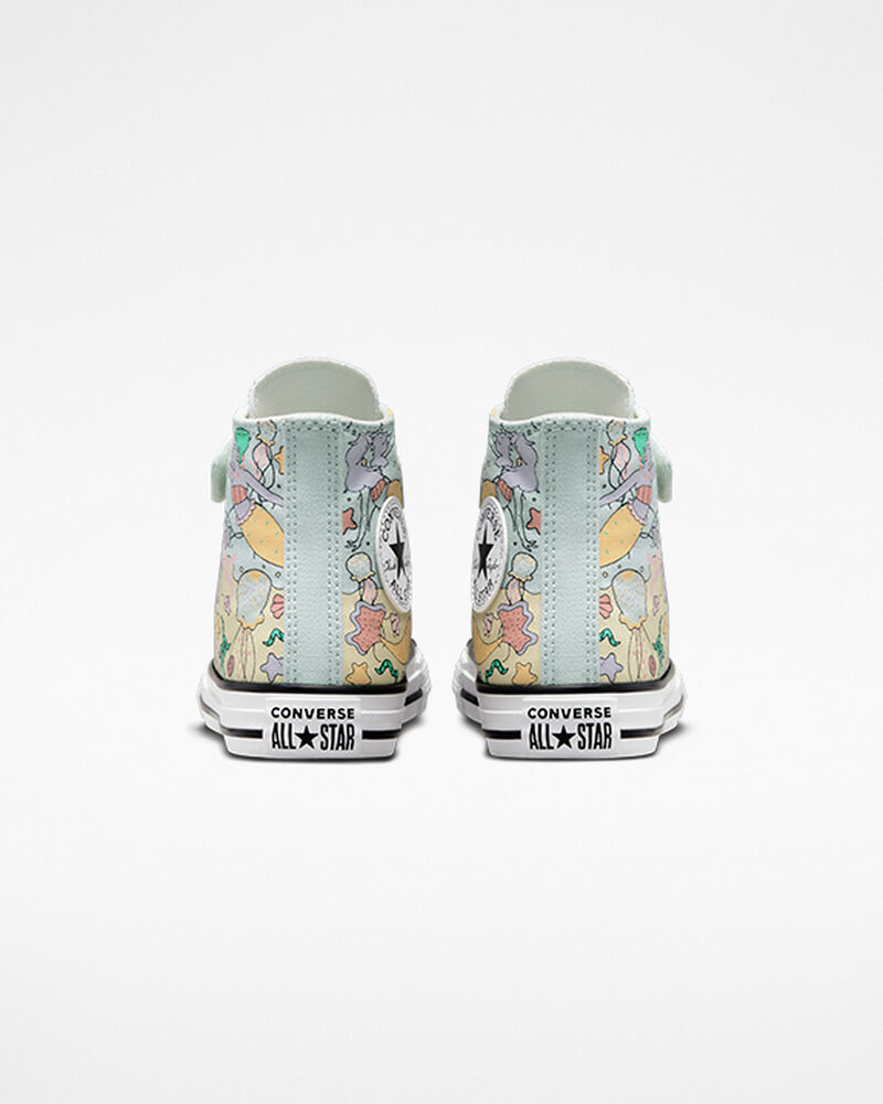Dětské Vysoké Converse ​Chuck Taylor All Star Easy-On Under The Sea Little Kids Světle Tyrkysové Bílé Bílé Černé | 6031-UGTVW