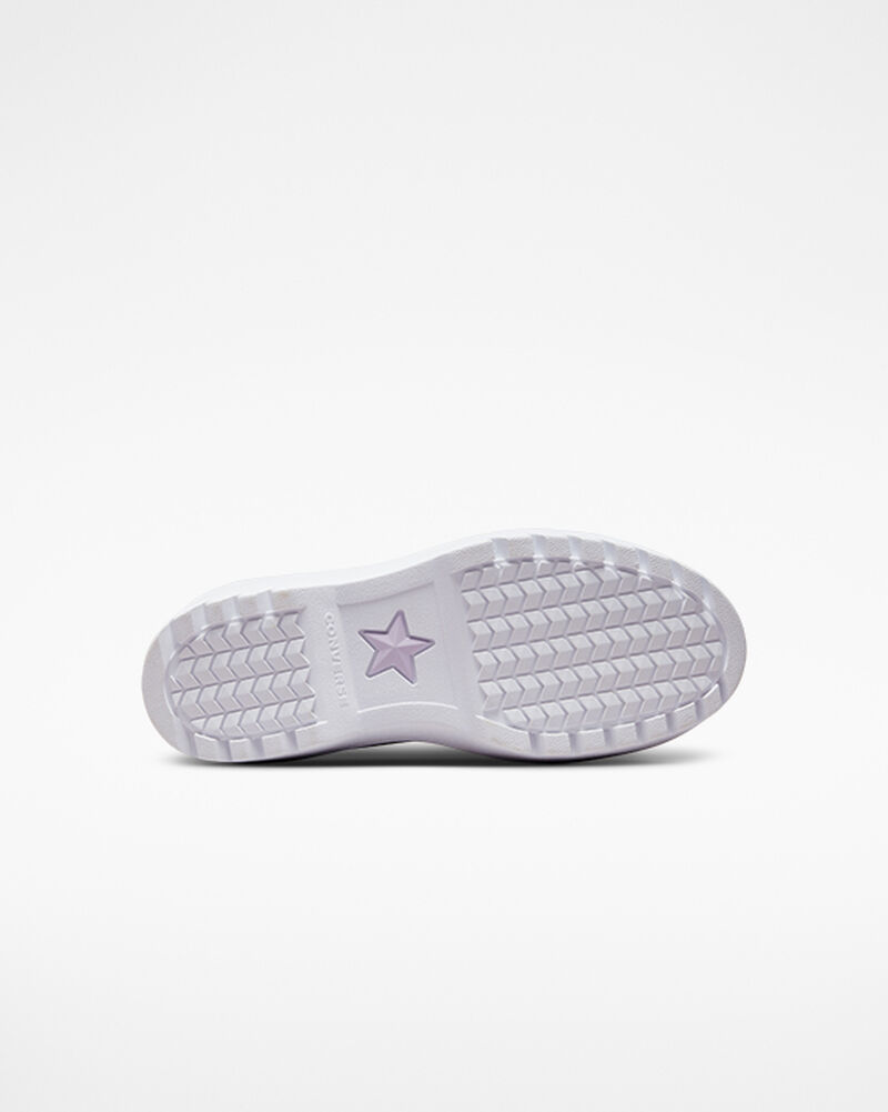 Dětské Vysoké Converse ​Chuck Taylor All Star Lugged Lift Glitter Little Kids Fialové Bílé Černé | 6483-MXNDV