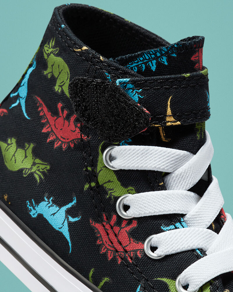 Dětské Vysoké Converse ​Chuck Taylor All Star Easy-On Dinosaurs Toddler Černé Červené Blankyt | 6493-XRCLJ