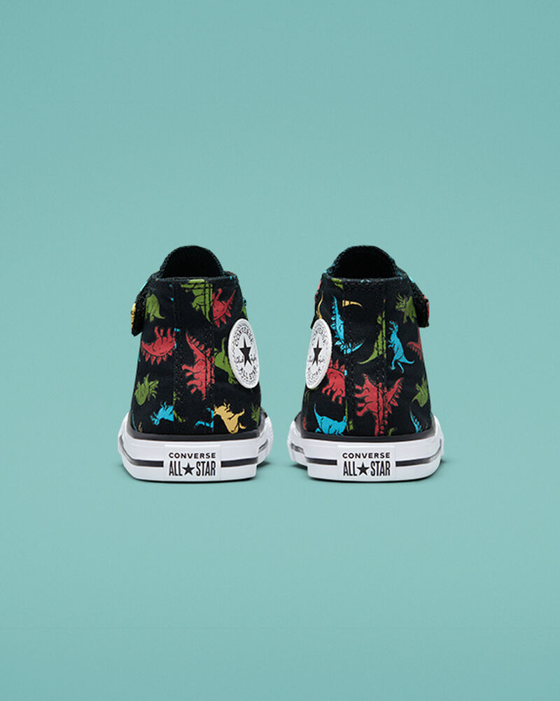 Dětské Vysoké Converse ​Chuck Taylor All Star Easy-On Dinosaurs Toddler Černé Červené Blankyt | 6493-XRCLJ