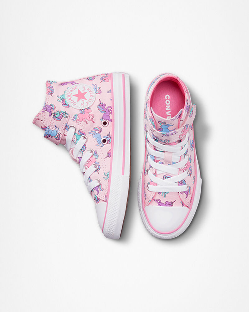 Dětské Vysoké Converse ​Chuck Taylor All Star Easy-On Unicorns Little Kids Růžové Růžové Blankyt | 6925-QVKIH