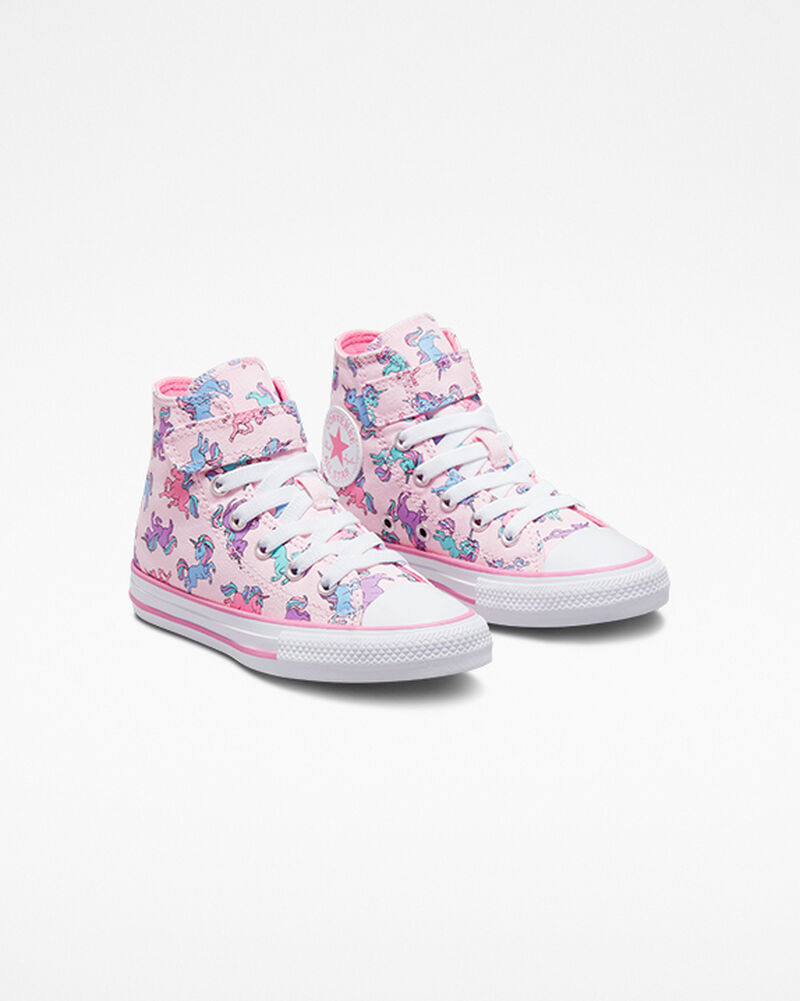 Dětské Vysoké Converse ​Chuck Taylor All Star Easy-On Unicorns Little Kids Růžové Růžové Blankyt | 6925-QVKIH