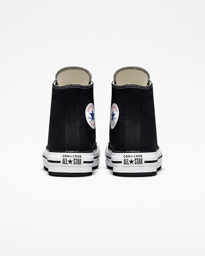 Dětské Vysoké Converse ​Chuck Taylor All Star Lift Big Kids Černé Bílé Černé | 6942-UEZCJ