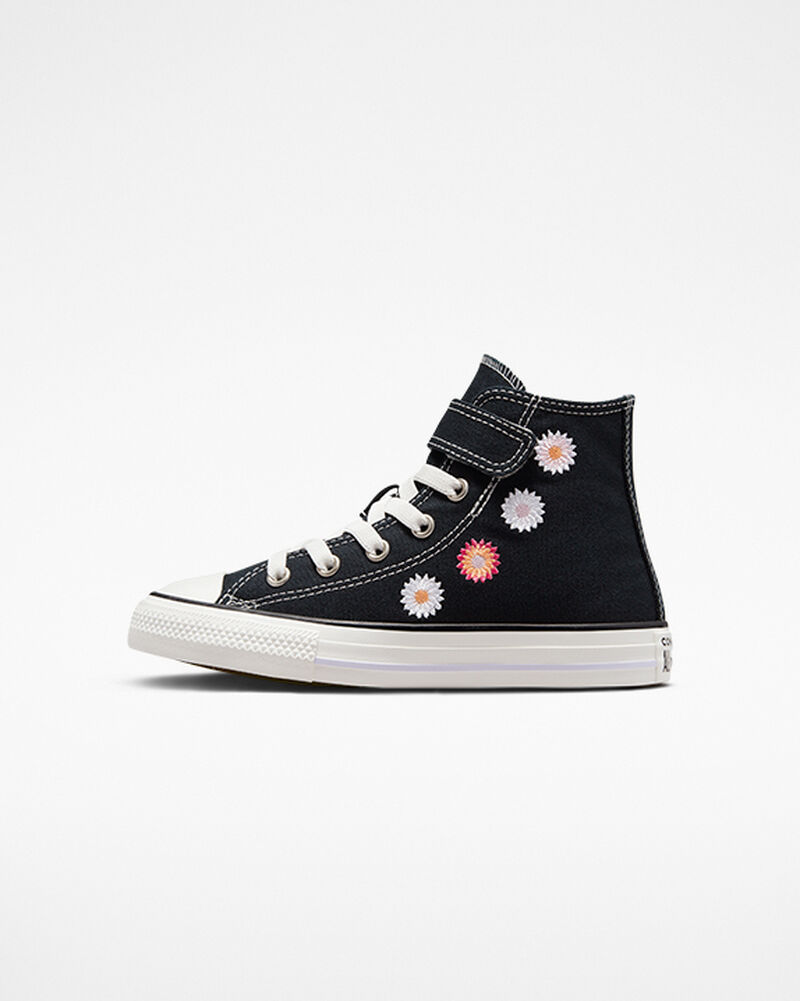 Dětské Vysoké Converse ​Chuck Taylor All Star Easy-On Festival Florals Little Kids Černé Růžové | 7048-CXDUK