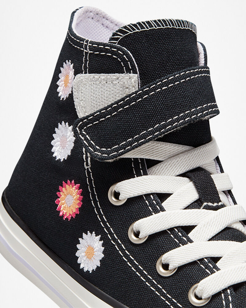 Dětské Vysoké Converse ​Chuck Taylor All Star Easy-On Festival Florals Little Kids Černé Růžové | 7048-CXDUK