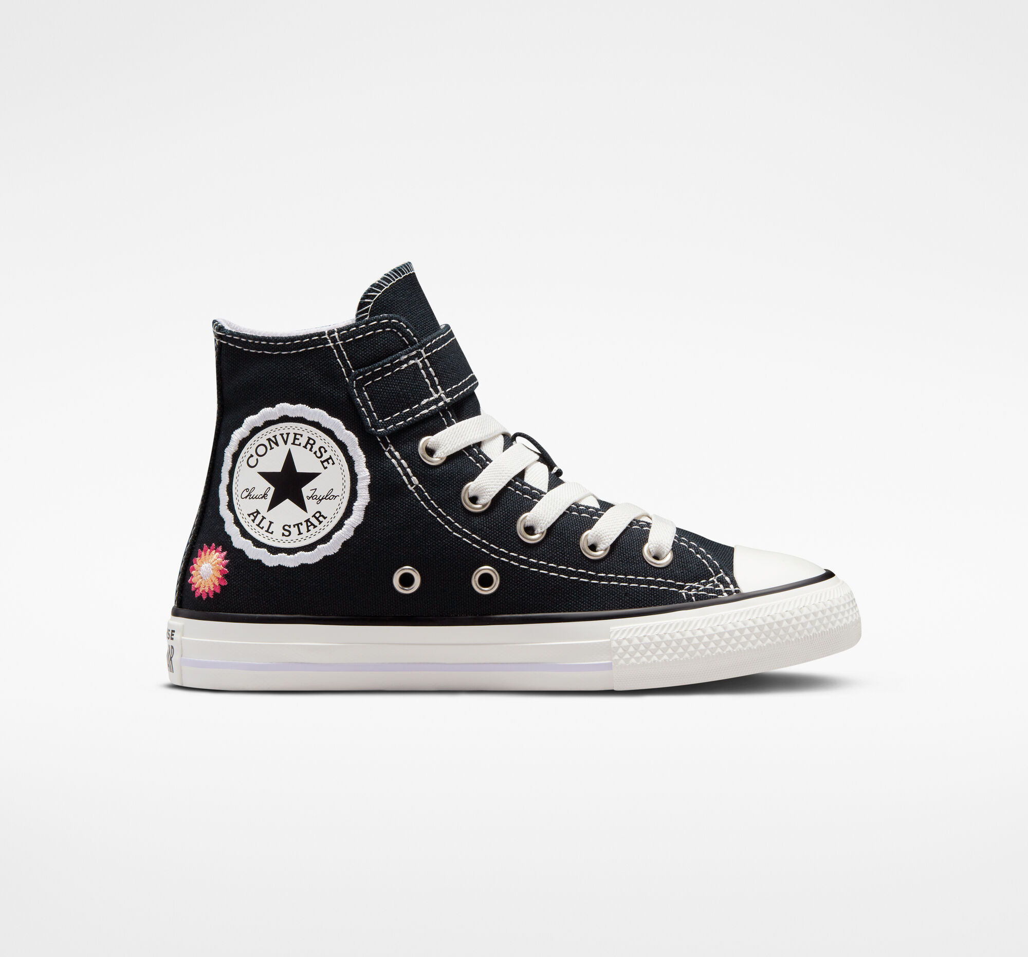 Dětské Vysoké Converse ​Chuck Taylor All Star Easy-On Festival Florals Little Kids Černé Růžové | 7048-CXDUK