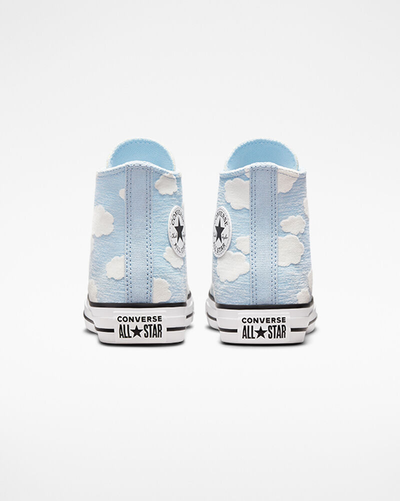 Dětské Vysoké Converse ​Chuck Taylor All Star Clouds Little Kids Blankyt Bílé Černé | 7140-OTCAQ