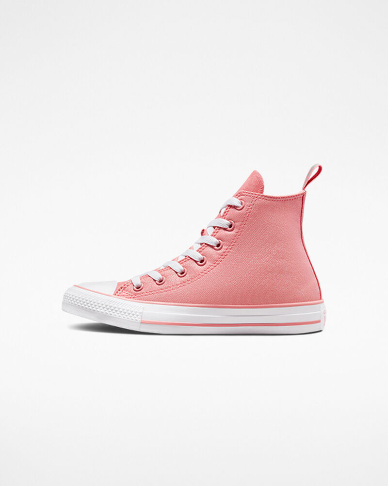 Dětské Vysoké Converse ​Chuck Taylor All Star Iridescent Big Kids Bílé Bílé | 7856-NOLYH