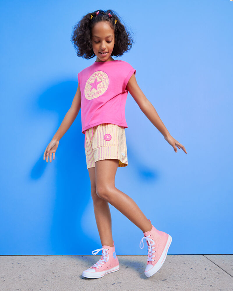 Dětské Vysoké Converse ​Chuck Taylor All Star Iridescent Big Kids Bílé Bílé | 7856-NOLYH