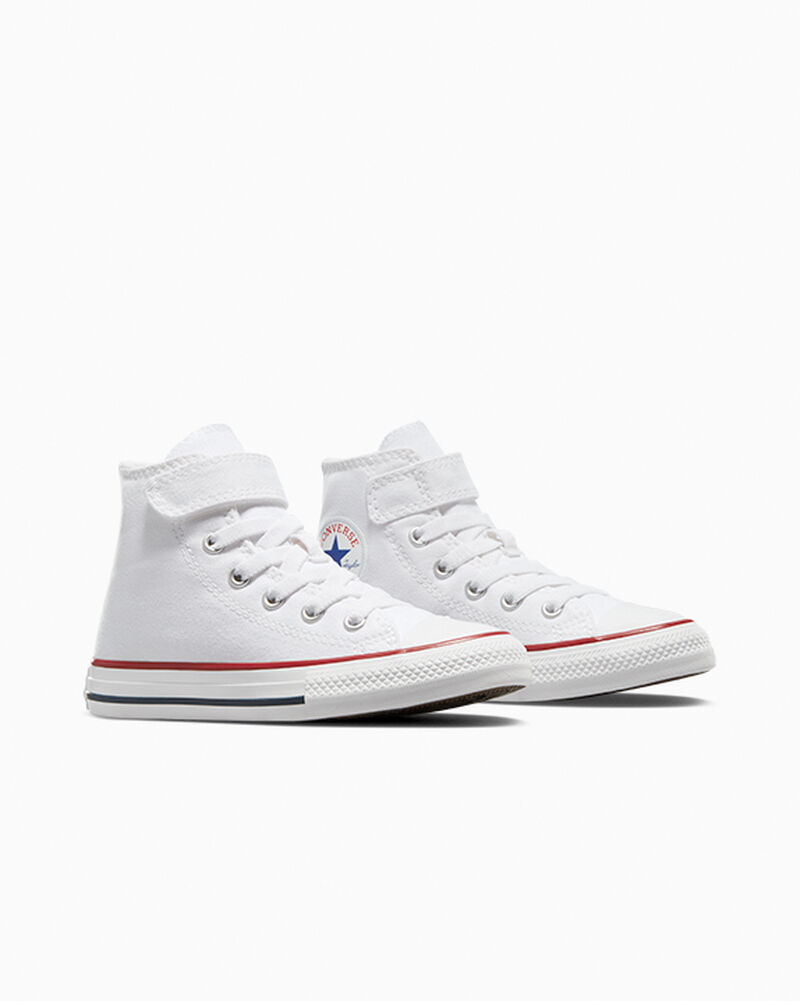 Dětské Vysoké Converse ​Chuck Taylor All Star Easy-On Little Kids Bílé Bílé Béžový | 8269-EUHAM