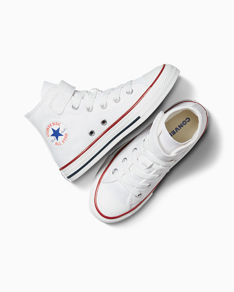 Dětské Vysoké Converse ​Chuck Taylor All Star Easy-On Little Kids Bílé Bílé Béžový | 8269-EUHAM