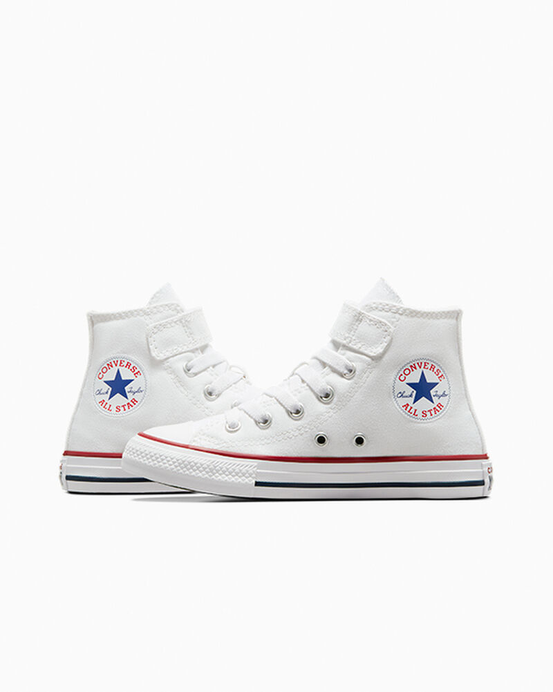 Dětské Vysoké Converse ​Chuck Taylor All Star Easy-On Little Kids Bílé Bílé Béžový | 8269-EUHAM