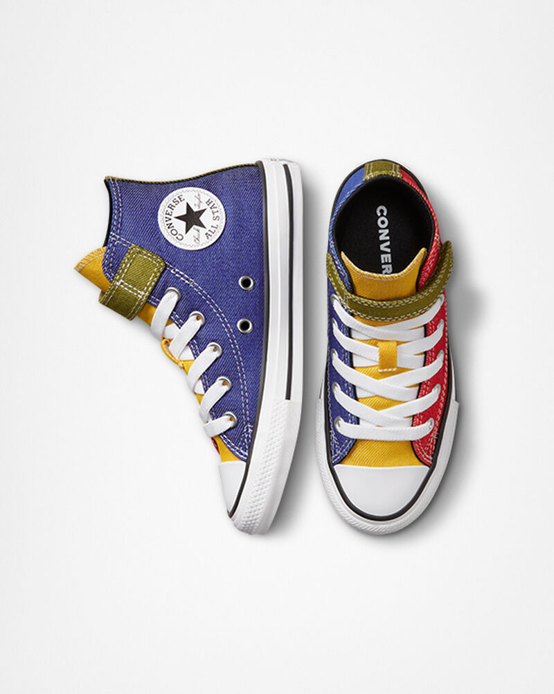 Dětské Vysoké Converse ​Chuck Taylor All Star Easy-On Twill Little Kids Blankyt Červené Bílé | 8523-LBSDH