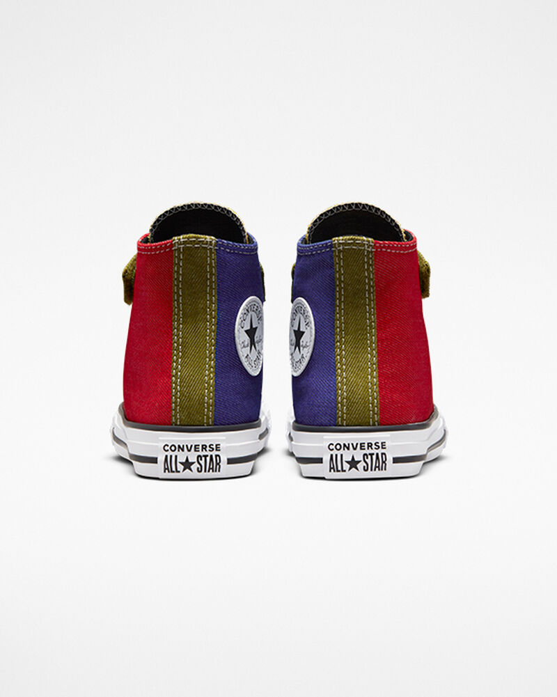 Dětské Vysoké Converse ​Chuck Taylor All Star Easy-On Twill Little Kids Blankyt Červené Bílé | 8523-LBSDH