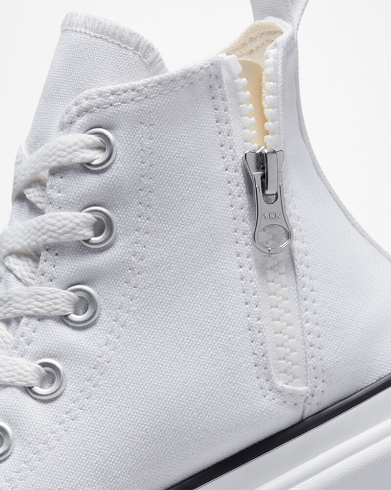 Dětské Vysoké Converse ​Chuck Taylor All Star Lugged Lift Platene Big Kids Bílé Bílé Černé | 8967-KIHJE