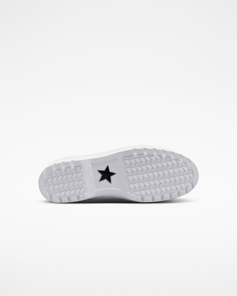 Dětské Vysoké Converse ​Chuck Taylor All Star Lugged Lift Platene Big Kids Bílé Bílé Černé | 8967-KIHJE
