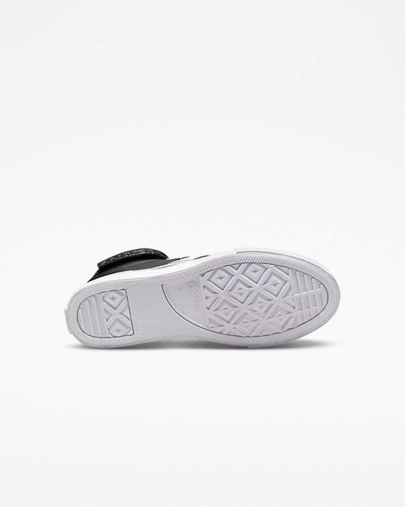 Dětské Vysoké Converse ​Pro Blaze Páskové Læder Big Kids Černé Bílé Bílé | 4126-LSCGT