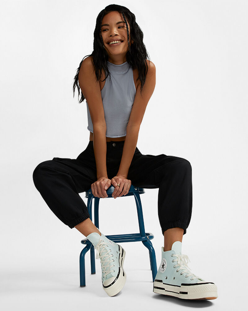 Pánské Boty Na Platformy Converse ​Chuck 70 Plus Unisex Světle Tyrkysové Bílé Bílé | 1392-GCBLR