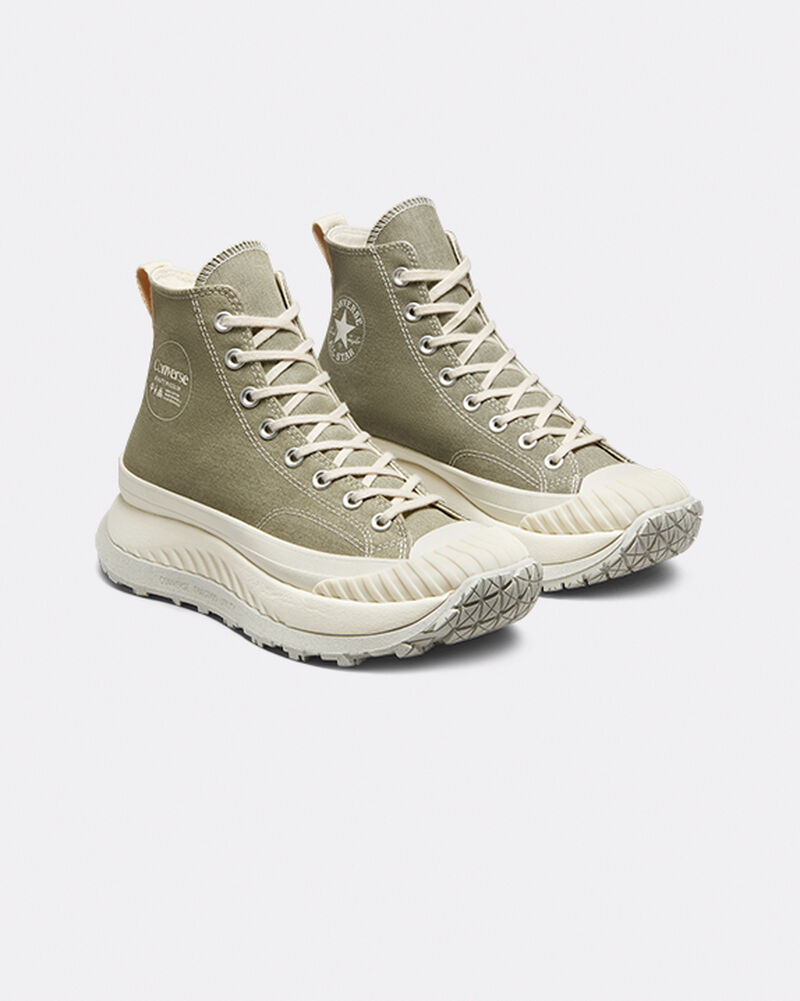 Pánské Boty Na Platformy Converse ​Chuck 70 AT-CX Bavlněné Twill Unisex Zelene | 7456-PRTQK