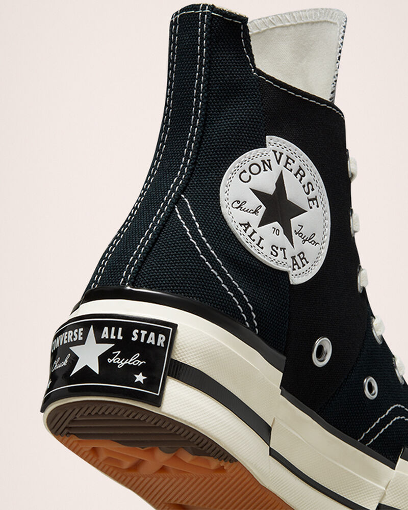 Pánské Boty Na Platformy Converse ​Chuck 70 Plus Unisex Černé Černé | 7651-EYIBH