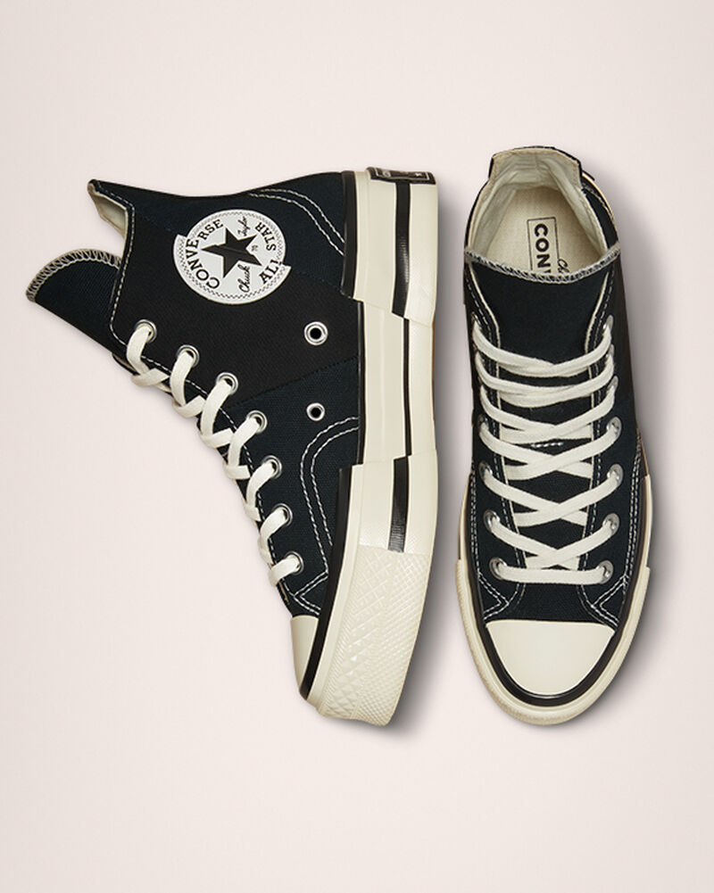Pánské Boty Na Platformy Converse ​Chuck 70 Plus Unisex Černé Černé | 7651-EYIBH